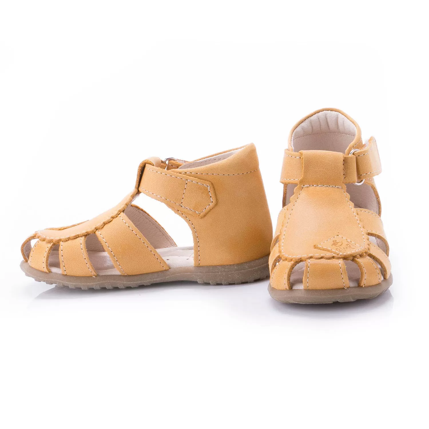 (2206-9) Emel yellow closed sandals