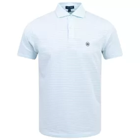 Albatross Tailored Fit Cotton Pique Polo Iced Aqua Blue - SS24