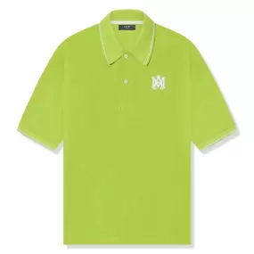 Amiri Solid Short Sleeve Green Polo Shirt