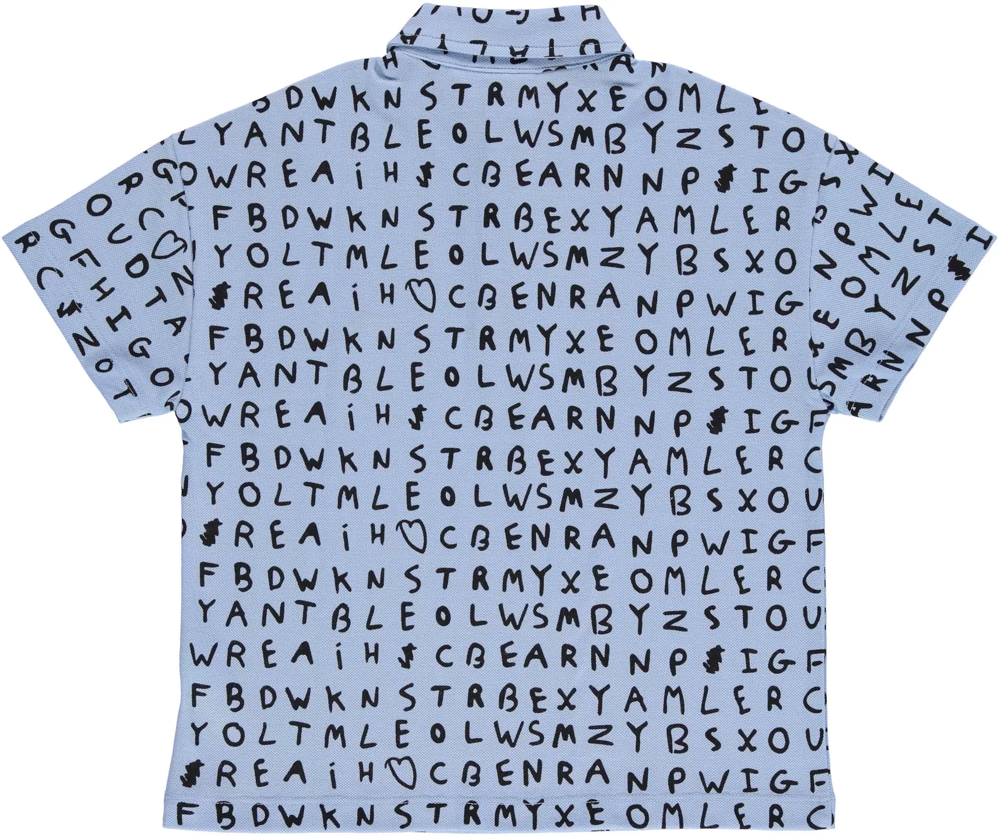 BEAU LOVES  Open Swimming Blue Alphabet Loose Fit Shirt