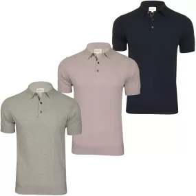 Ben Sherman Mens Signature Knitted Polo T-Shirt - Short Sleeved