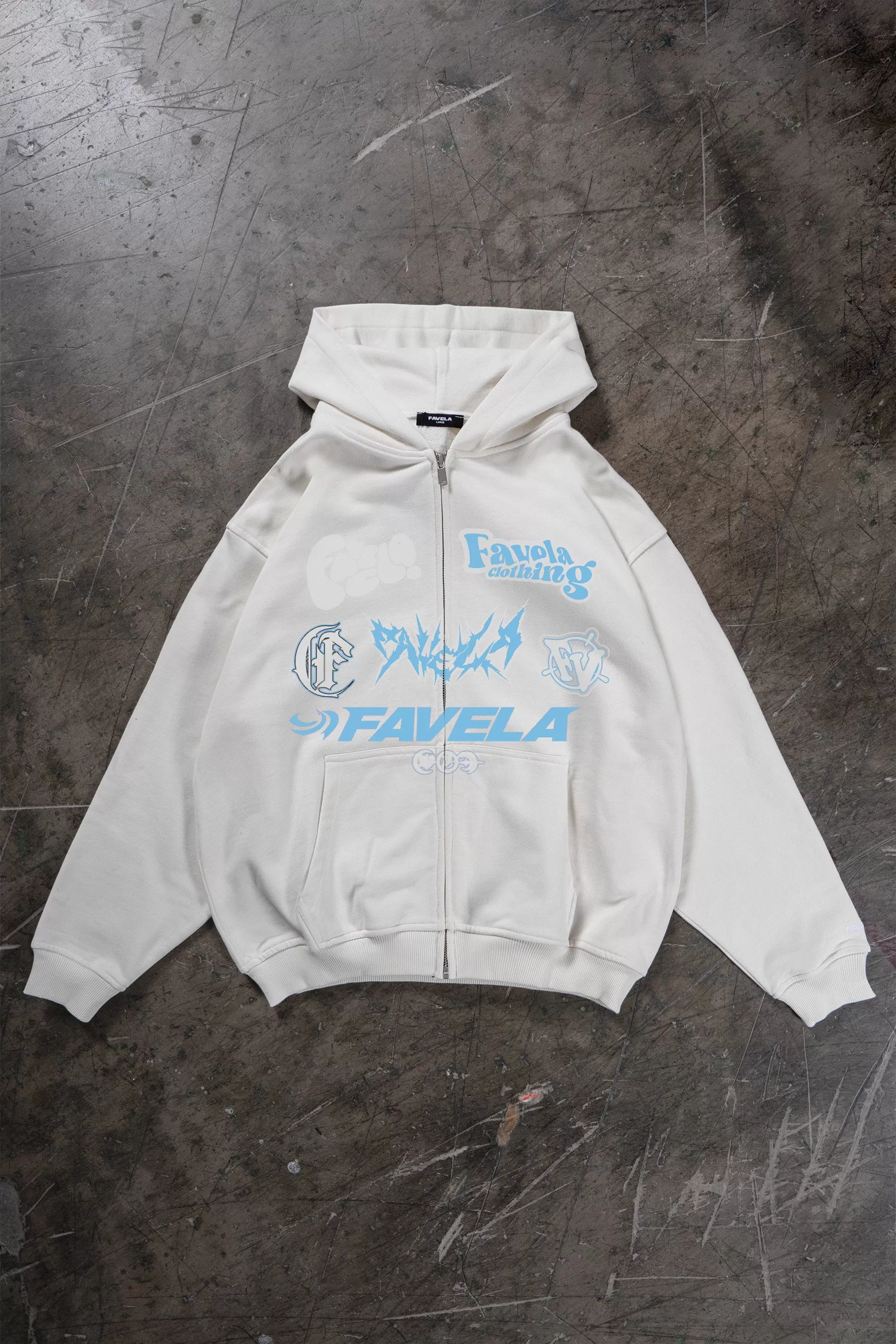 BEST OF 23 VANILLA/OFF WHITE FRONTZIP