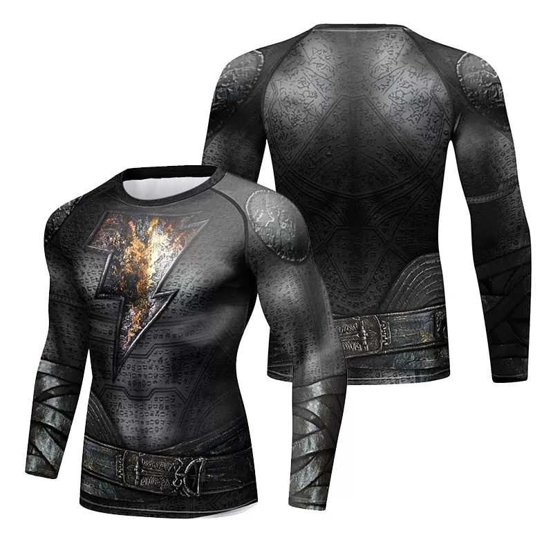 Black Adam Elite Long Sleeve Compression Rashguard