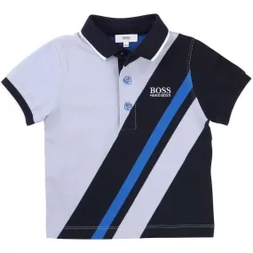 Black & Blue Striped Polo