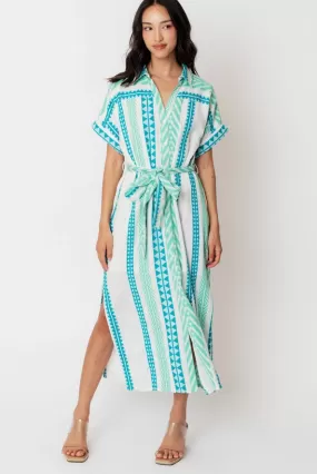 Capri Jacquard Midi Shirt Dress