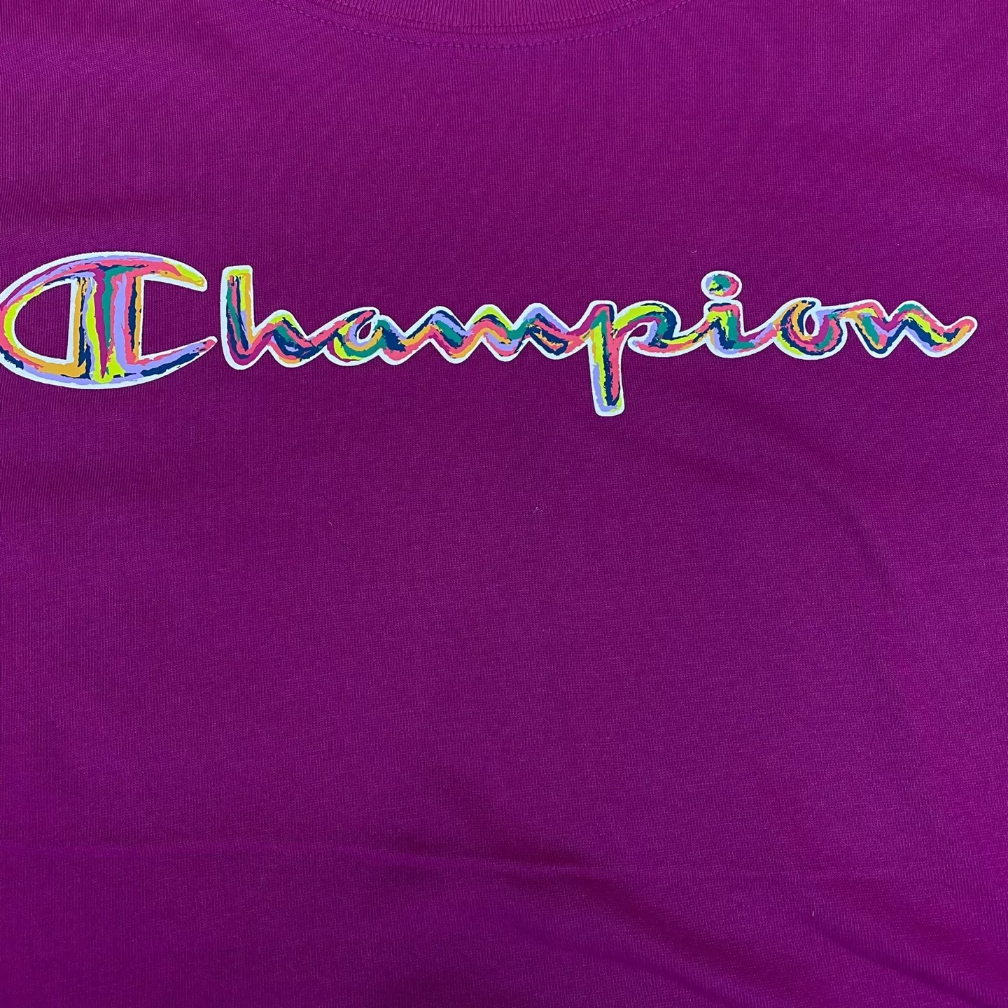 Champion Women's Classic Tee, Brush Stroke Script Logo