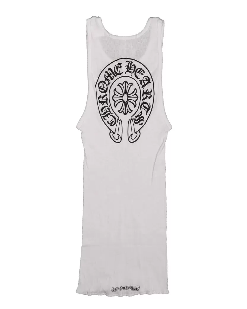 CHROME HEARTS HORSE SHOE LOGO TANK TOP WHITE