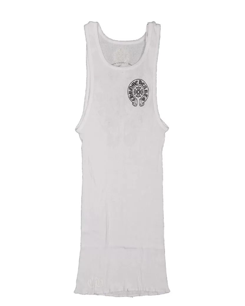 CHROME HEARTS HORSE SHOE LOGO TANK TOP WHITE