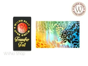 Colorful Cheetah Print Holographic Nail Transfer Foil (AP-M-08)