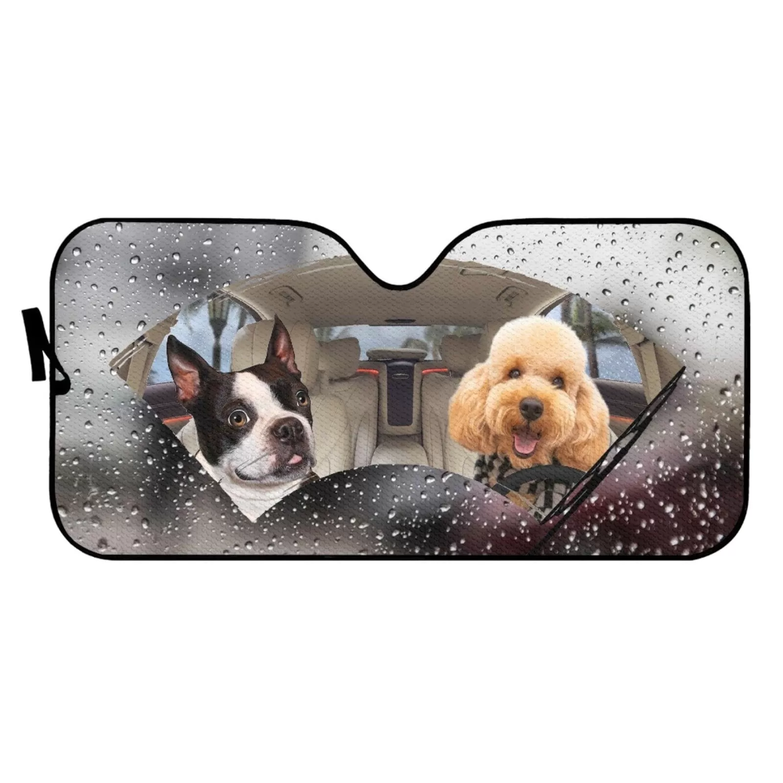 Custom Pet Rainy Driving Personalized Funny Car Front Windshield Sun Shade Offers Ultimate Protection for Car Interior