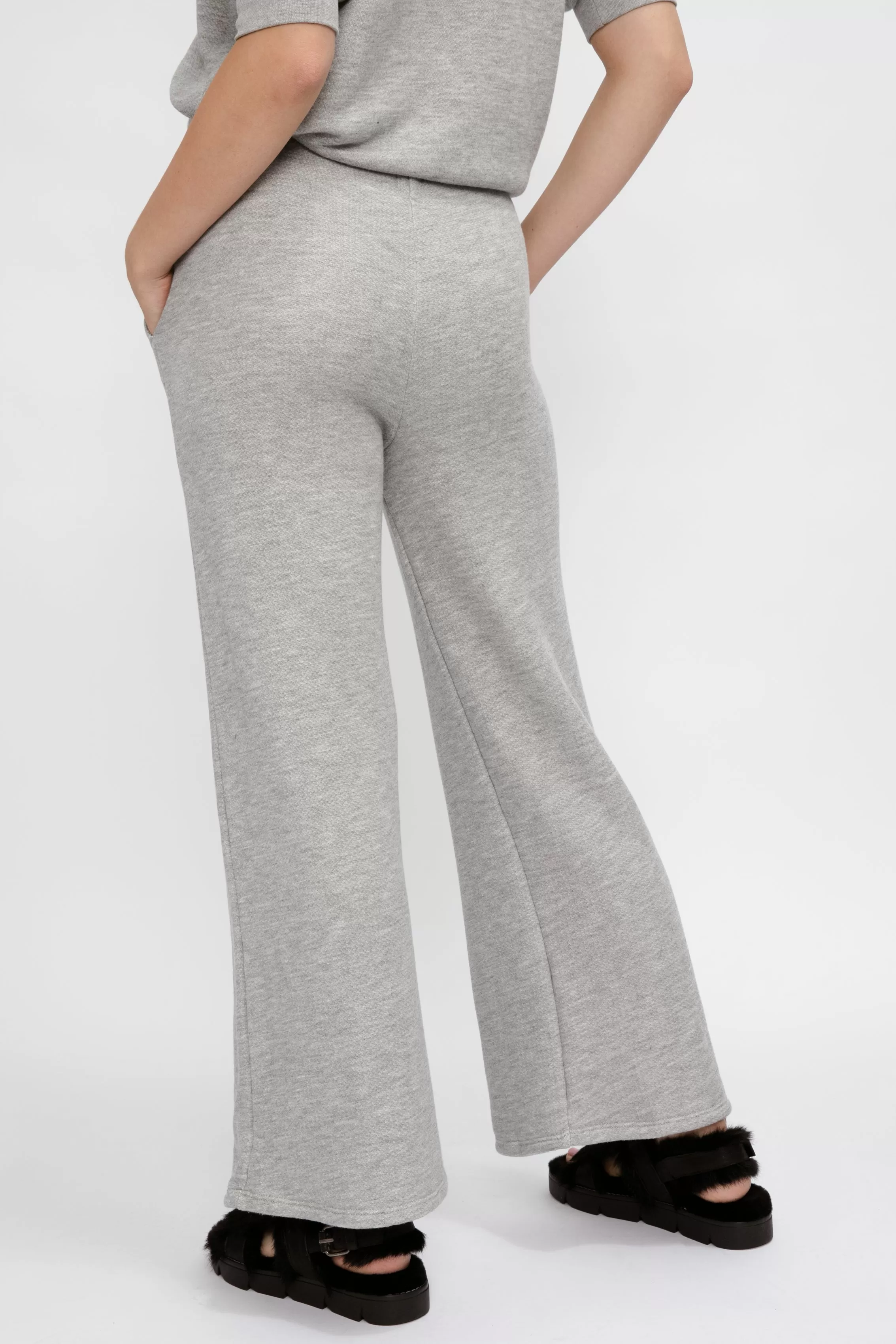 Delilah A-Line Pant in Heather Grey