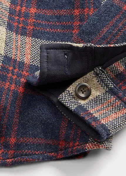 Double RL - Plaid Wool-Blend Workshirt Sweater - Red Blue Multi