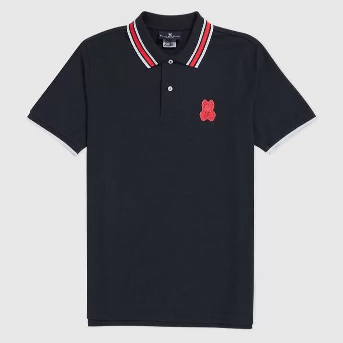 EATON SHORT SLEEVE POLO NAVY/PINK