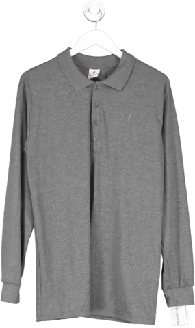 Father Sons Grey Classic Tonal Polo Long Sleeve UK XL