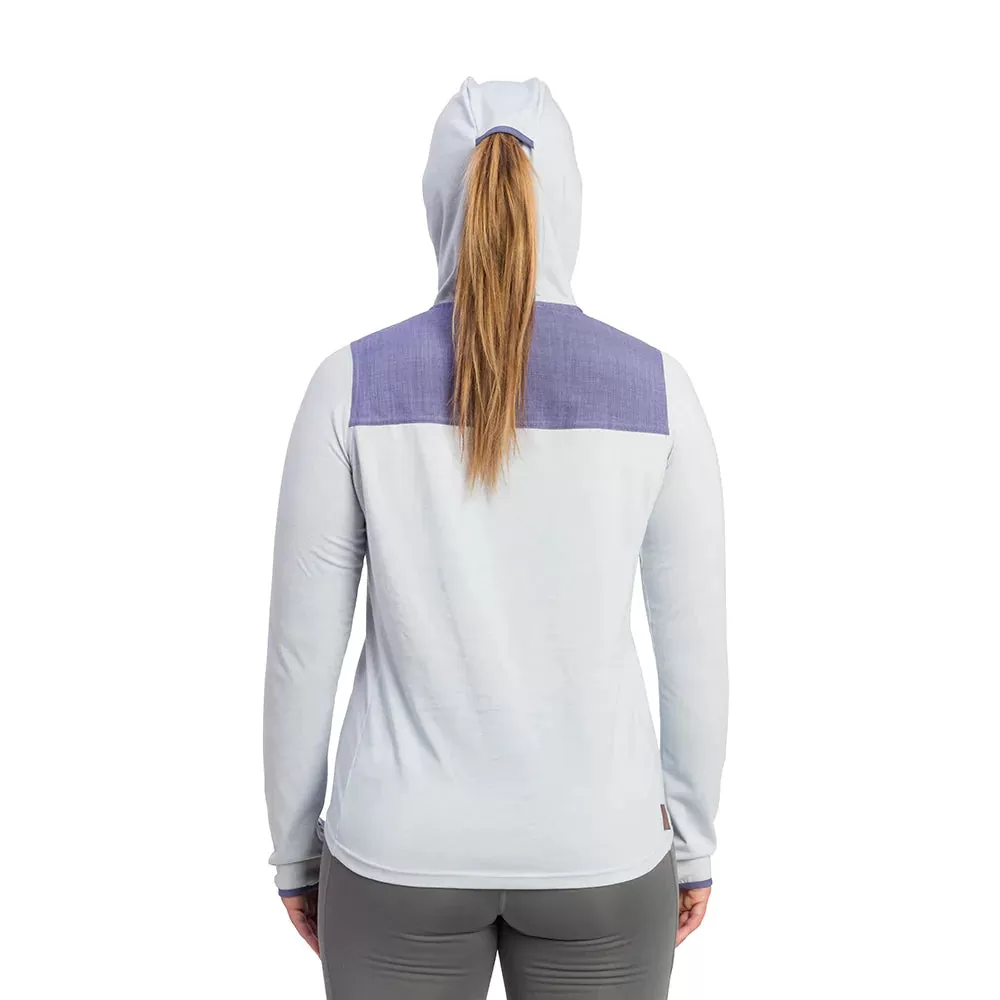 Grundens Women's Shorebreak Performance Lightweight Fishing Hoodie in Peach