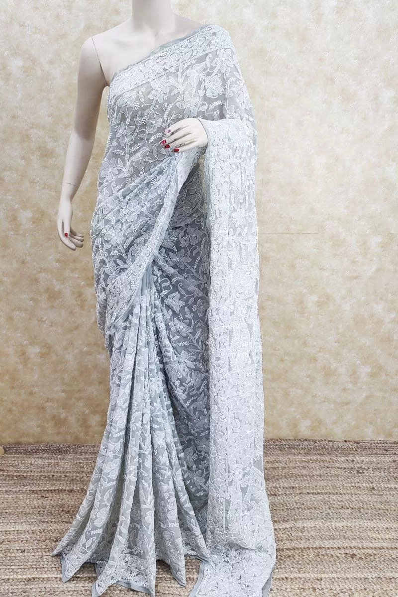 Gulzar Full Jaal Chikankari Saree