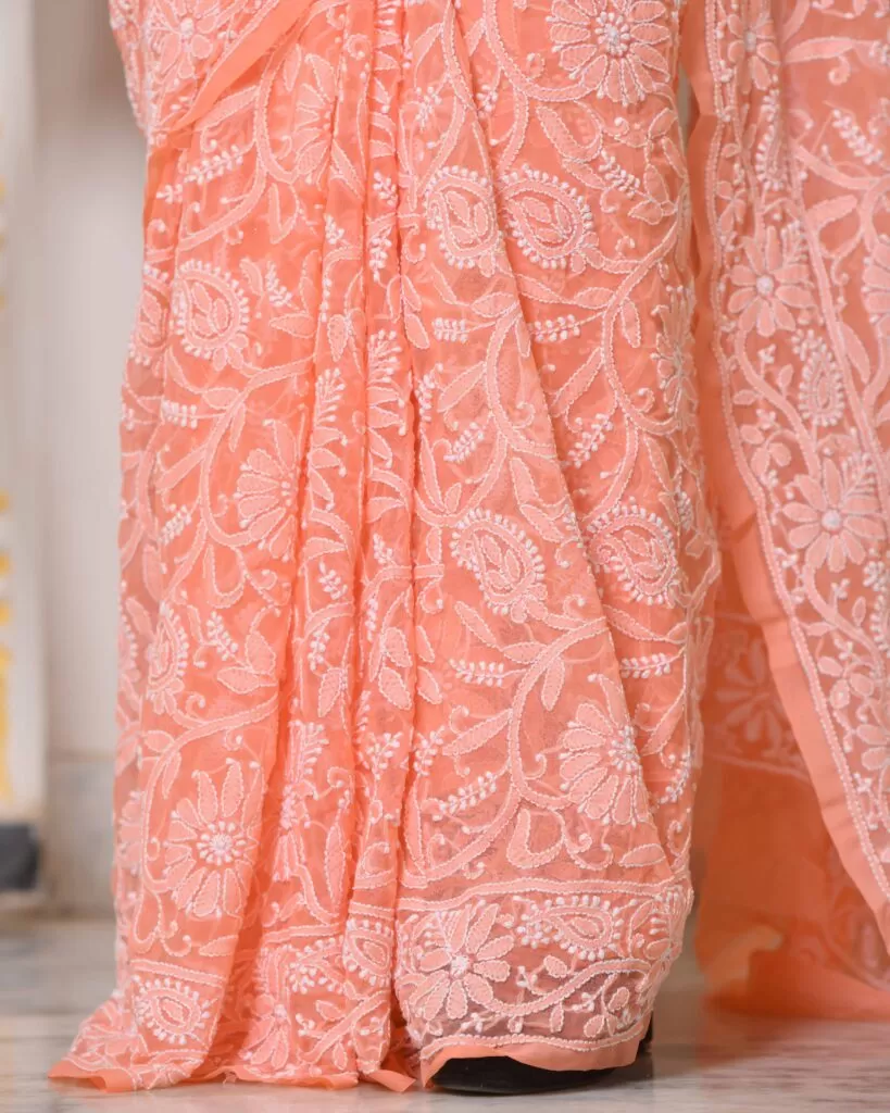 Gulzar Full Jaal Chikankari Saree