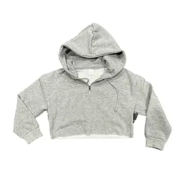 Half Zip Crop Hoodie- Girls