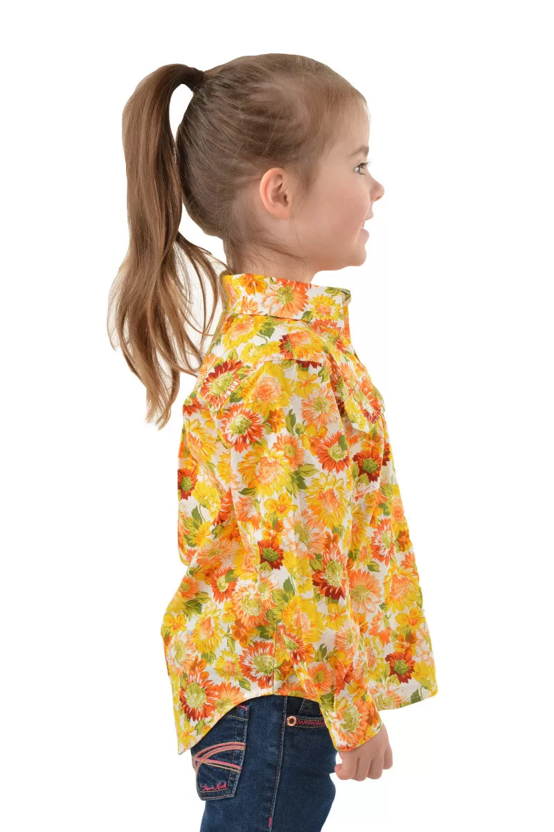 Hard Slog Kids Barbara Half Placket Long Sleeve Shirt