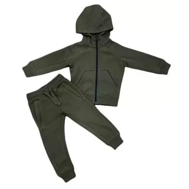 Kids Jordan Craig Uptown Hoodie & Jogger Set (Olive) 86201SK