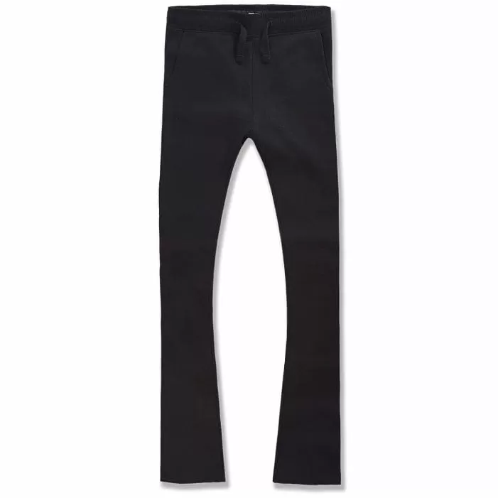 Kids Jordan Craig Uptown Stacked Sweatpants (Black) 8821LK