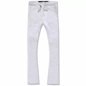 Kids Jordan Craig Uptown Stacked Sweatpants (Heather Grey) 8821LK