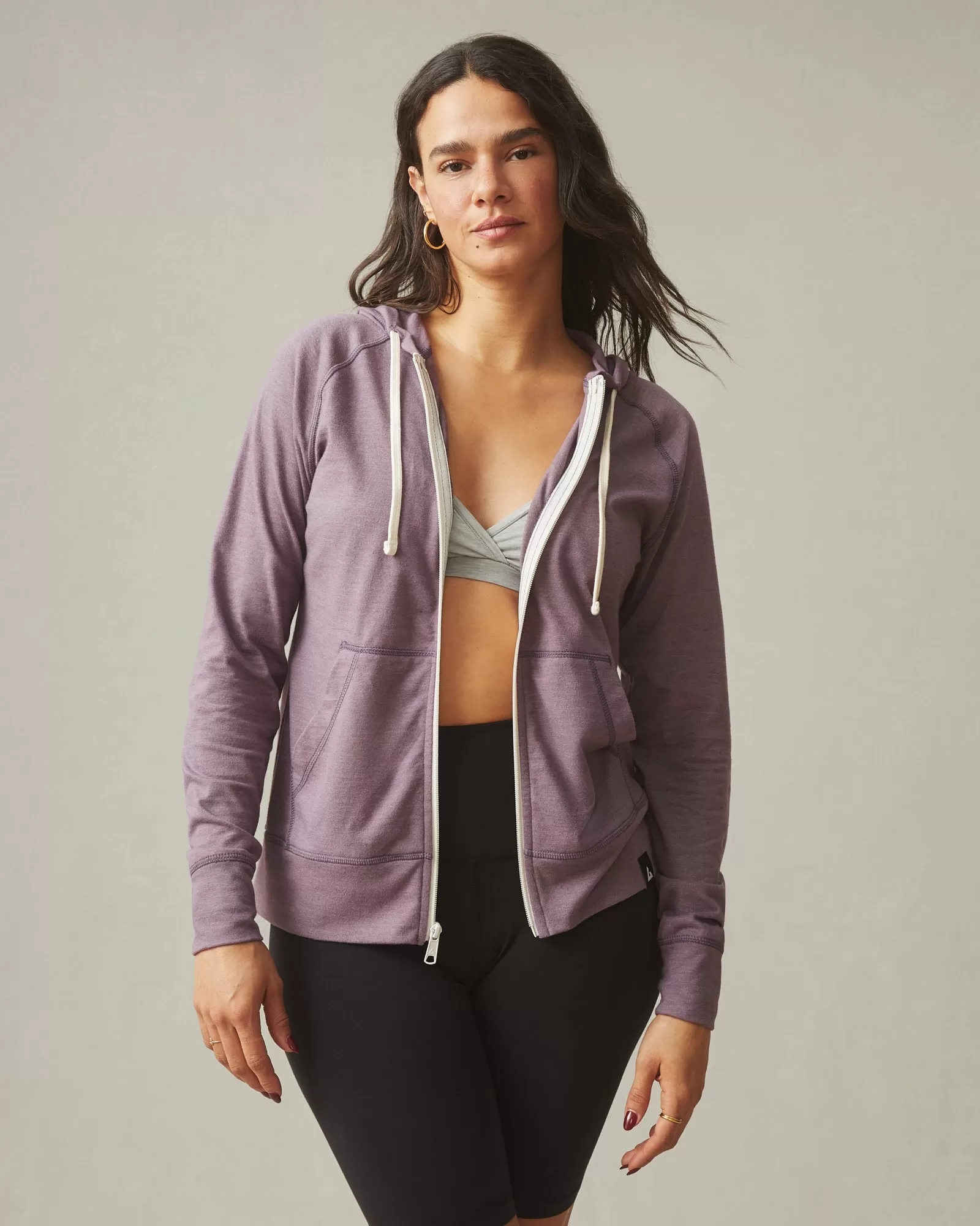 Lightweight Full Zip - Black Plum