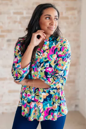 Little Lovely Blouse inNeon Floral