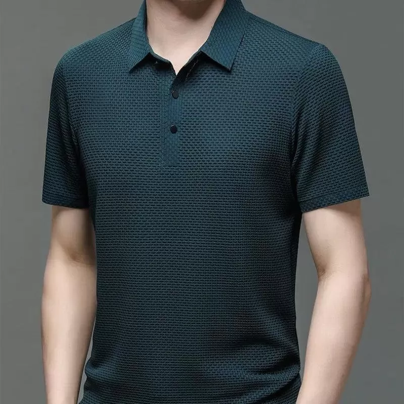 Loop-up Short-Sleeved Men Polo Shirt