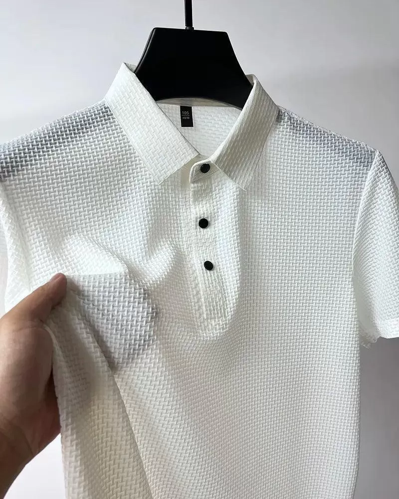 Loop-up Short-Sleeved Men Polo Shirt