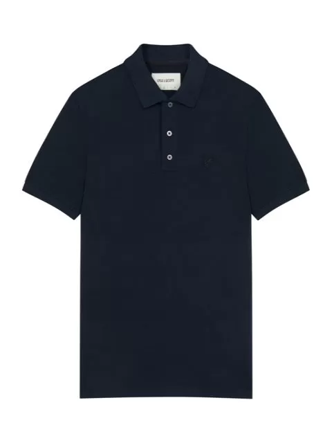 Lyle & Scott Tonal Eagle Polo Shirt/Dark Navy - CORE SS24