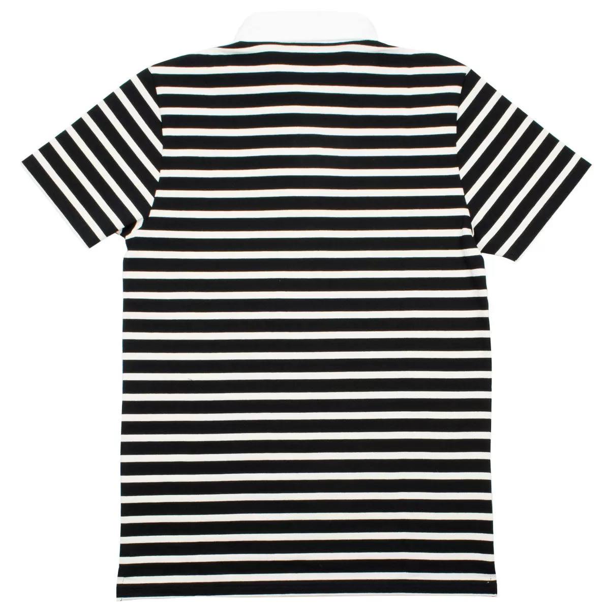 Maison Kitsuné - Marin Striped Polo Shirt - Black / Ecru