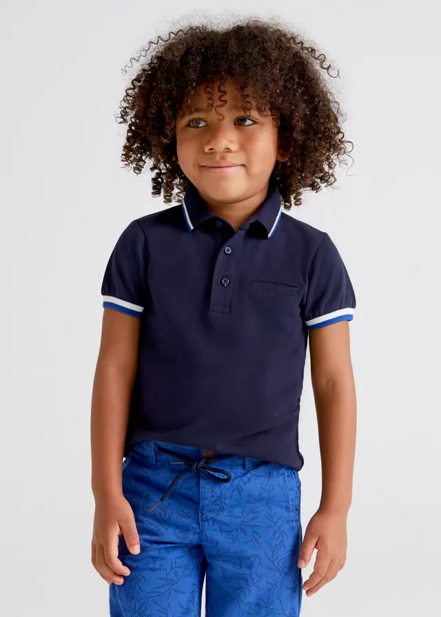 Mayoral Mini Short Sleeve Polo_ Navy 3101-37