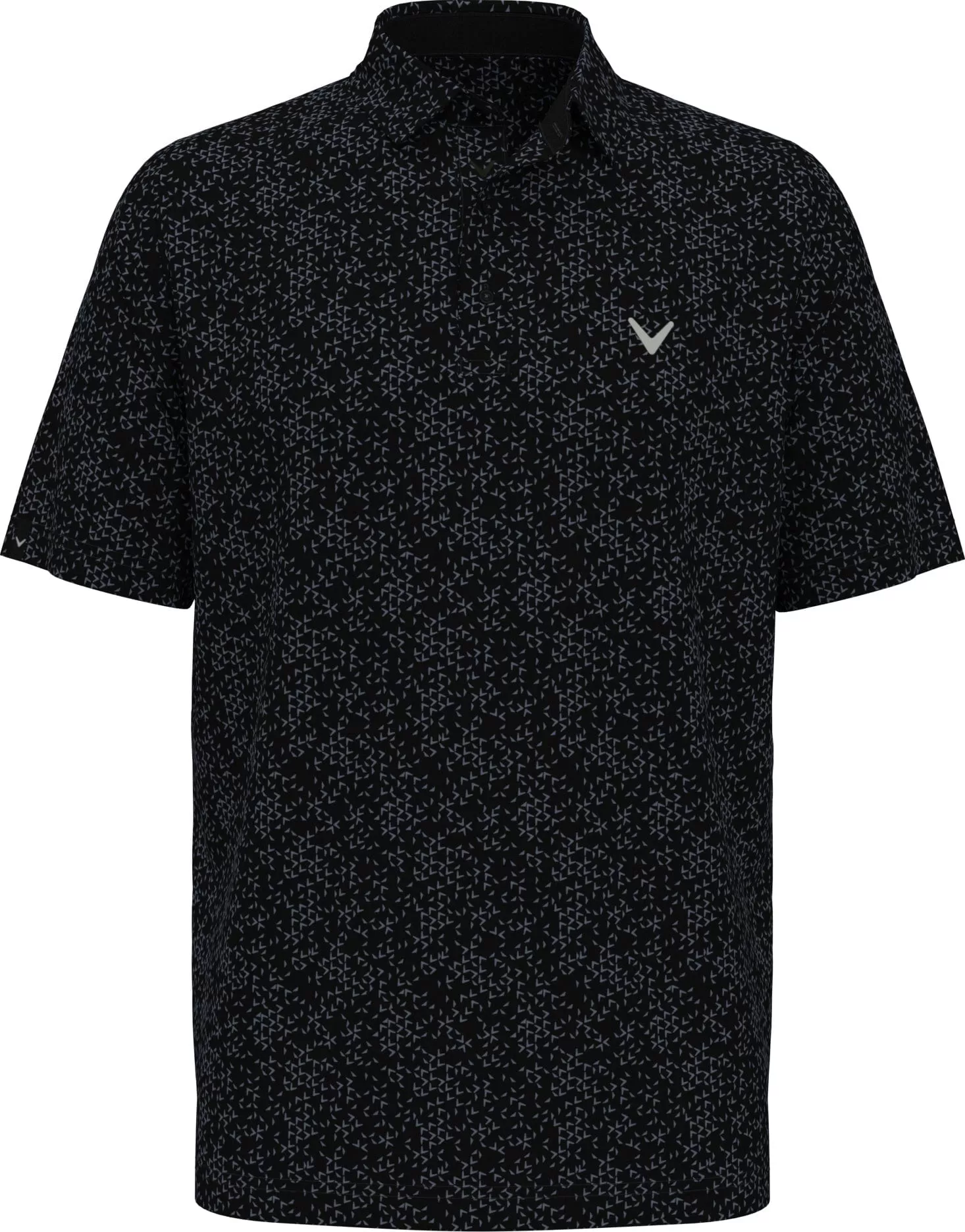 Mens Chevron Print Golf Polo