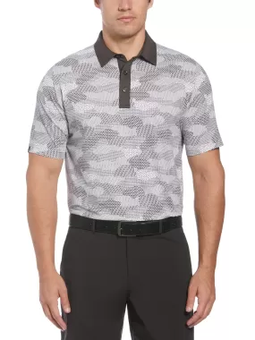 Mens Golf Cluster Print Golf Polo