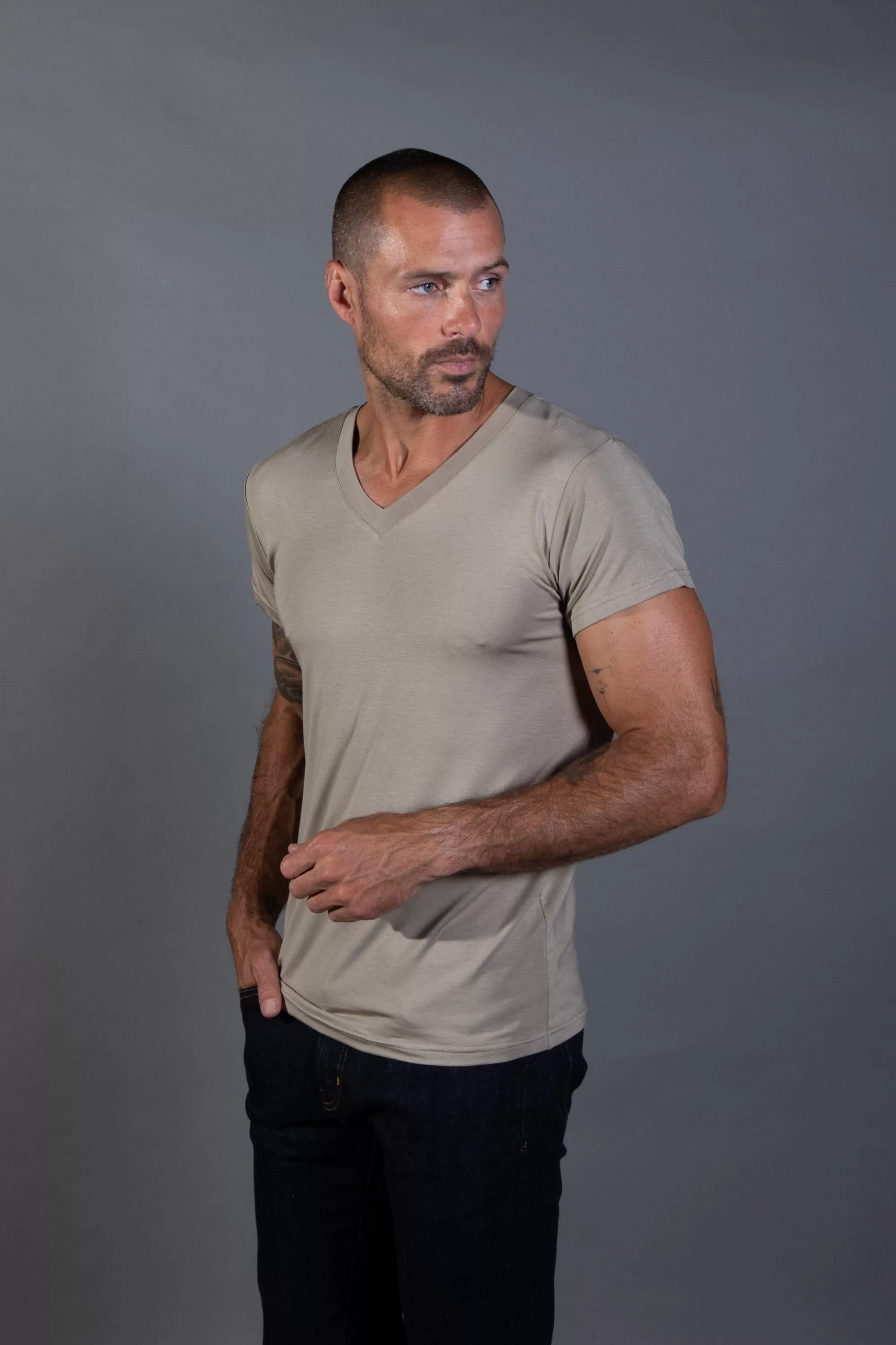 Men's Modal Classic V-Neck Tee