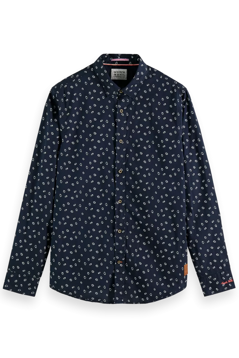 Mens Slim-Fit Printed Poplin Shirt - Combo B