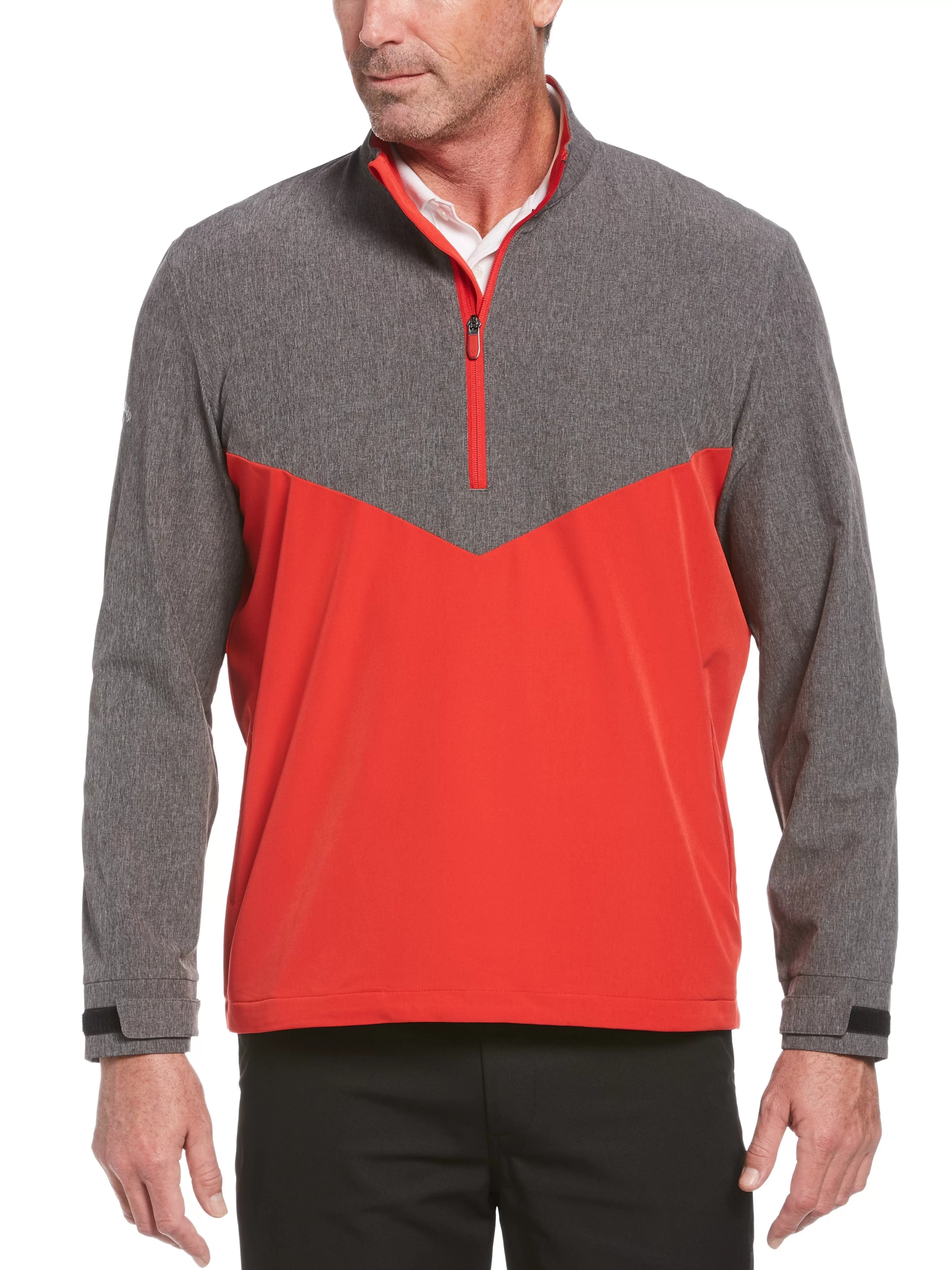 Mens Swing Tech Blocked 1/4 Zip Windbreaker