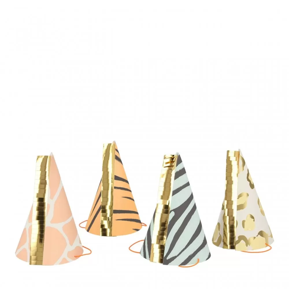 Meri Meri Safari Animal Print Party Hats (set of 8)