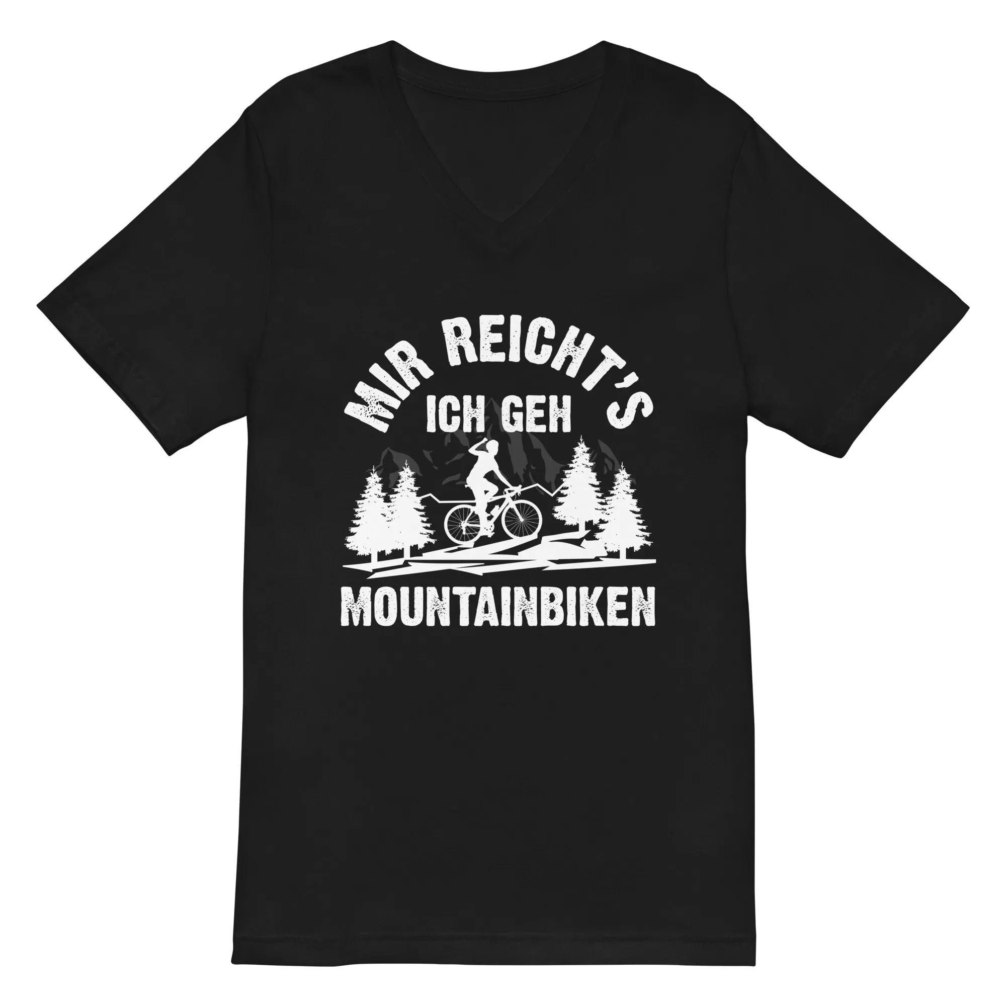 Mir reicht's ich geh mountainbiken - (M) - Herren V-Neck Shirt