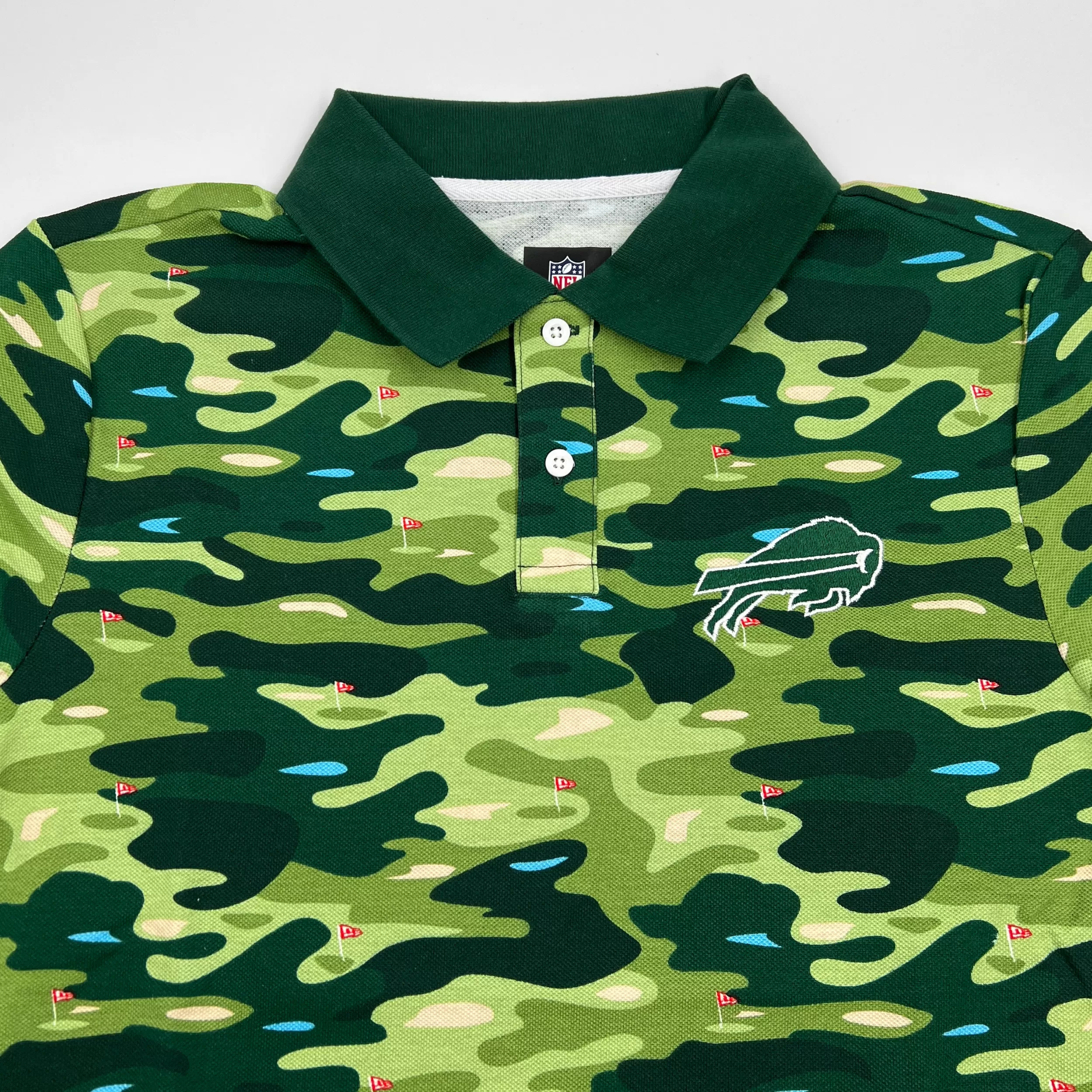 New Era Buffalo Bills Green Golf Polo