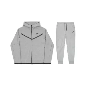 Nike Sportswear Tech Fleece Full Zip Hoodie & Joggers Set 'Grey'