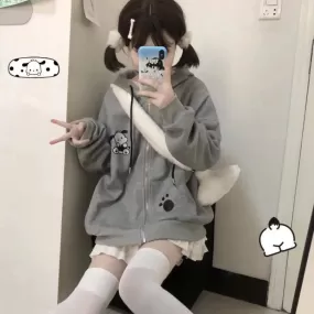 Oversized Kawaii Bunny Hoodie