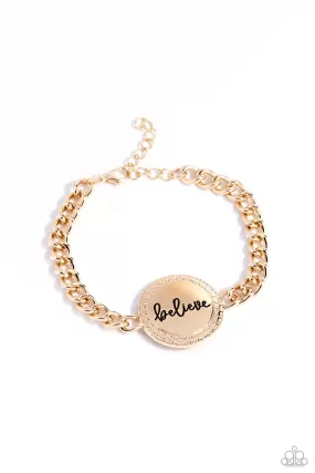 Paparazzi Hope and Faith Gold Bracaelet