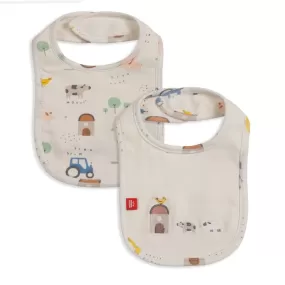 Pasture Bedtime Organic Cotton Magnetic Stay Dry Infant Reversible Bib