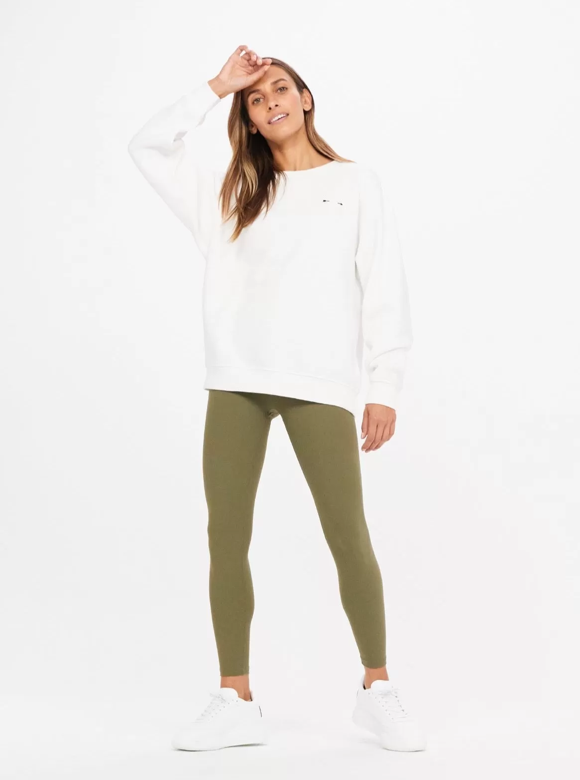 Peached 25IN Midi Pant Khaki