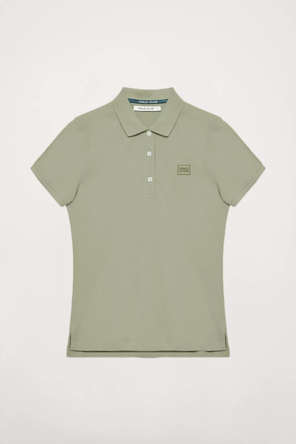 Polo de manga corta piqué verde jade con logo Polo Club