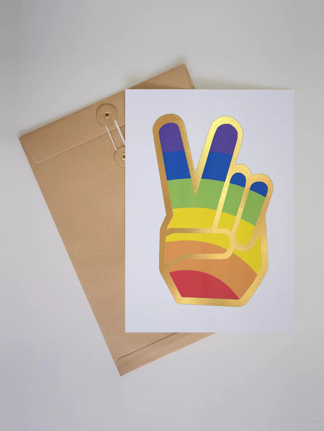 RAINBOW PEACE SIGN A4 PRINT