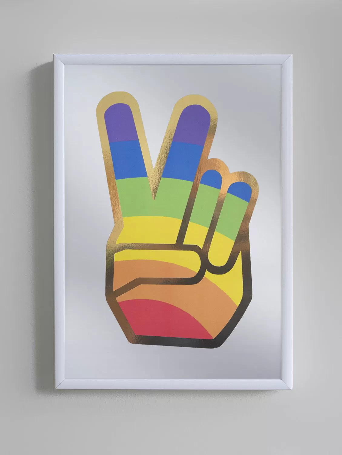 RAINBOW PEACE SIGN A4 PRINT