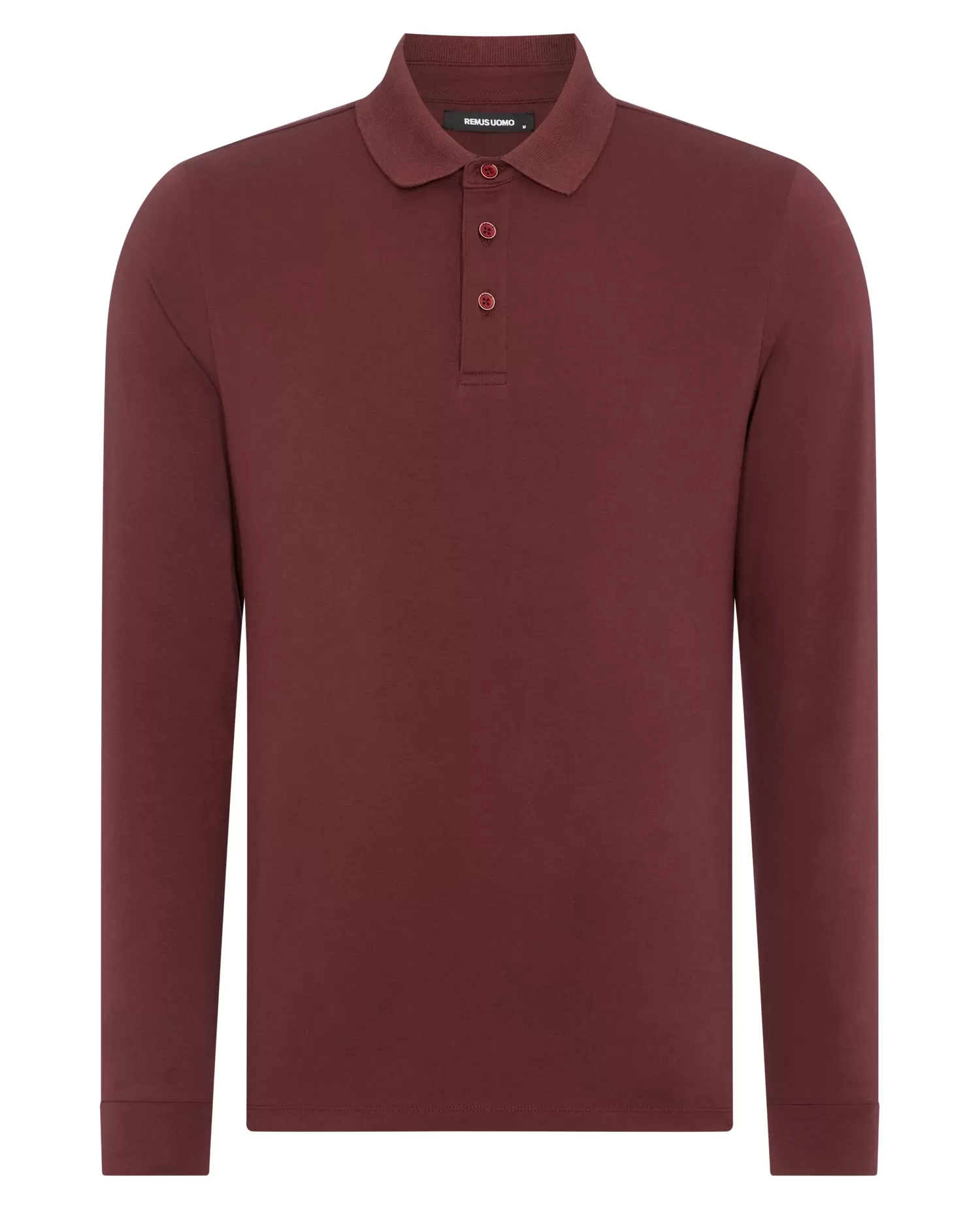 REMUS UOMO Cotton Stretch Polo Shirt/Brick - New AW23